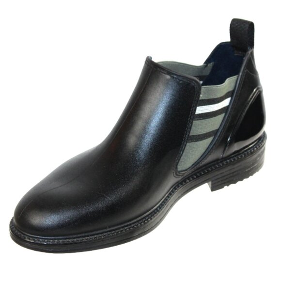 Solo Wolf Two Tone Black Gray Water Resistant Ankle Rain Shoe, Size 7 - Picture 4 of 9